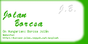 jolan borcsa business card